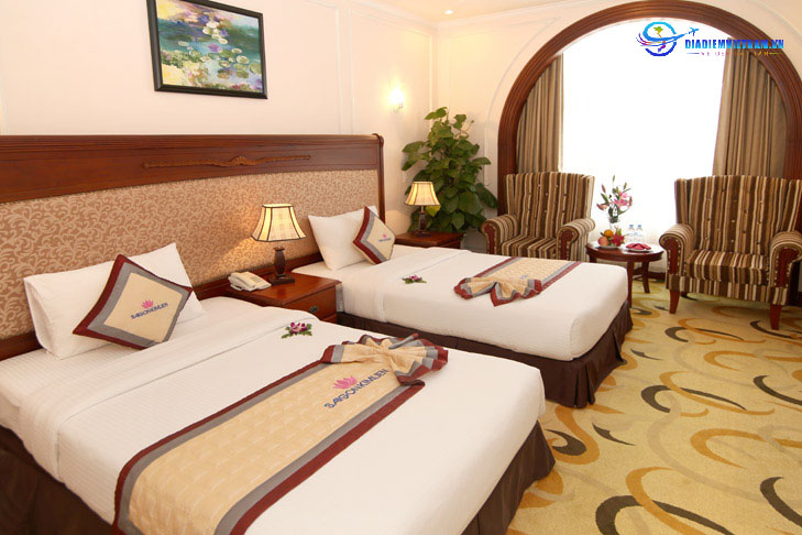 Phòng nghỉ tại khách sạn Sài Gòn Kim Liên Nghệ An