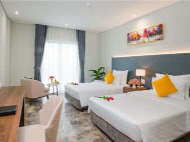 Phòng nghỉ tại khách sạn Phú Thắng Grand Long An