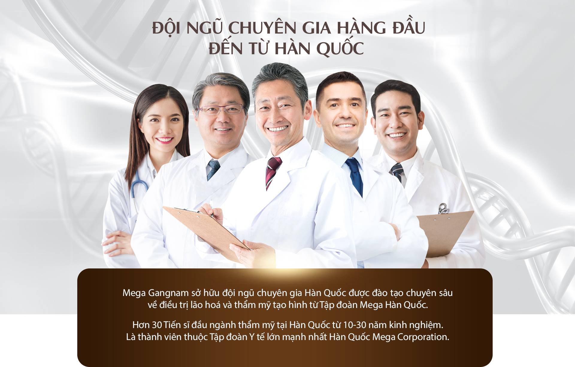 Đội ngũ bác sĩ giàu kinh nghiệm tại Mega Gangnam